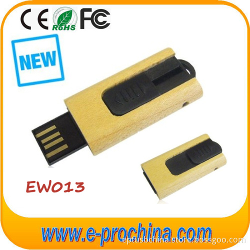 Custom Logo Memory Drive, Mini Wooden USB Flash Drive (EW0113)